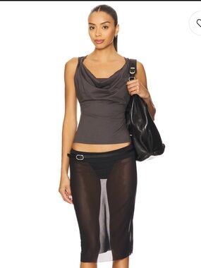 NWOT geel Jameson Top in Charcoal